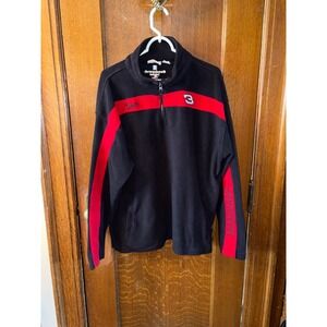 Winners Circle Dale Earnhardt 3 NASCAR Fleece Quarter Zip Black Red XL Retro y2k